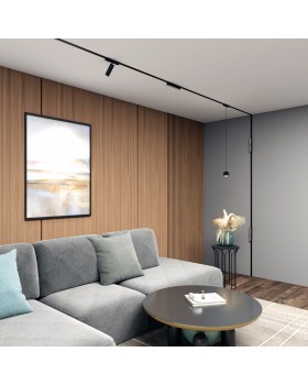 DK5305-BK Светильник для трека Air, серия Grill 3000 со светодиодом, L230*W26*H36мм, 48V DC, 12W, RA?90, 36°, 3000K, IP20, черный, алюминий-foto6