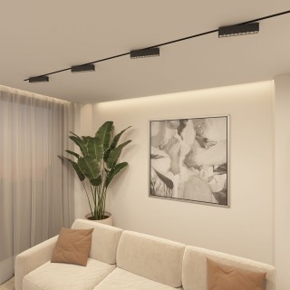 DK6444-BK Поворотный однофазный трековый светильник EDDER со светодиодом L273mm 220V 20W 30° 4000K IP20 черный алюминий-foto5