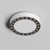 DK2840-WB Накладной светильник DUAL 12+12 Вт, LED 4000K, IP 20, d165mm, белый/черный, алюминий/акрил