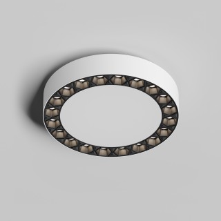 DK2840-WB Накладной светильник DUAL 12+12 Вт, LED 4000K, IP 20, d165mm, белый/черный, алюминий/акрил-foto3