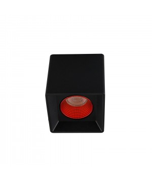 DK3080-BK+RD Светильник накладной IP 20, 10 Вт, GU5.3, LED, черный/красный, пластик