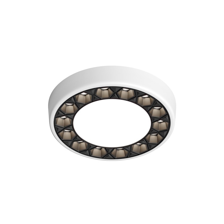 DK2441-WB Встраиваемый светильник DUAL 9+9 Вт, LED 4000K, IP 20, d120mm, белый/черный, алюминий/акрил DK2441-WB Встраиваемый светильник DUAL 9+9 Вт, LED 4000K, IP 20, d120mm, белый/черный, алюминий/акрил