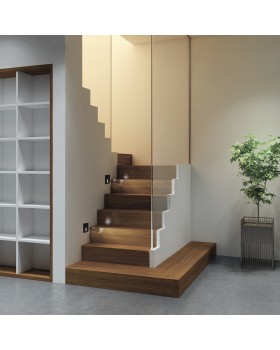 DK1030-BK Светильник встраиваемый в стену, IP 20, LED 3000K, 3 Вт, черный, алюминий-foto2