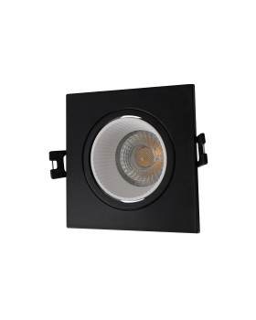 DK3071-BK+WH Встраиваемый светильник, IP 20, 10 Вт, GU5.3, LED, черный/белый, пластик