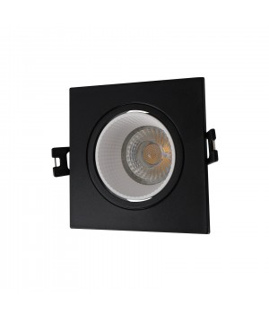 DK3071-BK+WH Встраиваемый светильник, IP 20, 10 Вт, GU5.3, LED, черный/белый, пластик