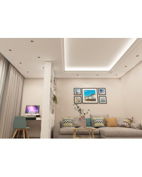 DK3061-WH+BK Встраиваемый светильник, IP 20, 10 Вт, GU5.3, LED, белый/черный, пластик-foto2