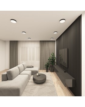 DK2851-BK Накладной светильник TAB 36 Вт, LED LED 3000K/4000K/6500K, IP 20, d212mm, черный, алюминий/акрил-foto5