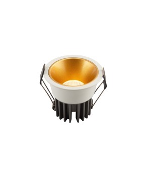 DK4400-WG Встраиваемый светильник, IP 20, 7 Вт, LED 3000, бело-золотой, алюминий