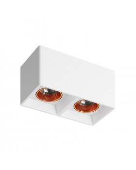 DK3085-WH+BR Светильник накладной IP 20, 10 Вт, GU5.3, LED, белый/бронзовый, пластик-foto2