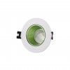 DK3061-WH+GR Встраиваемый светильник, IP 20, 10 Вт, GU5.3, LED, белый/зеленый, пластик