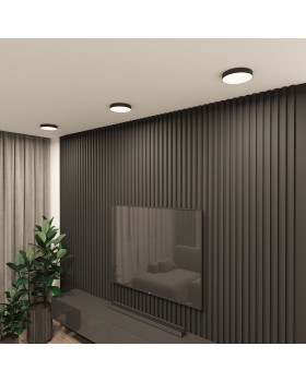 DK2851-BK Накладной светильник TAB 36 Вт, LED LED 3000K/4000K/6500K, IP 20, d212mm, черный, алюминий/акрил-foto6