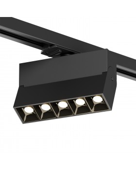 DK6436-BK Поворотный однофазный трековый светильник EDDER со светодиодом L136mm 220V 10W 30° 3000K IP20 черный алюминий