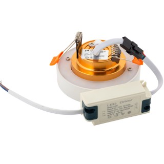 DK4006-GD Встраиваемый светильник, IP 20, 9 Вт, LED 3000, золотой, алюминий-foto3