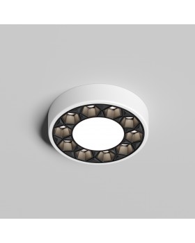 DK2440-WB Встраиваемый светильник DUAL 5+5 Вт, LED 4000K, IP 20, d90mm, белый/черный, алюминий/акрил DK2440-WB Встраиваемый светильник DUAL 5+5 Вт, LED 4000K, IP 20, d90mm, белый/черный, алюминий/акрил