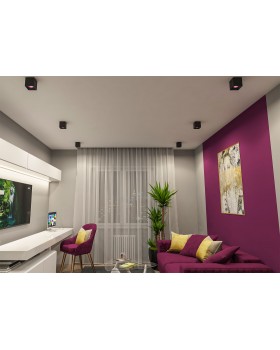 DK3080-BK+PI Светильник накладной IP 20, 10 Вт, GU5.3, LED, черный/розовый, пластик-foto2