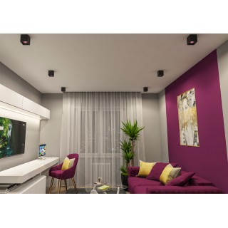 DK3080-BK+PI Светильник накладной IP 20, 10 Вт, GU5.3, LED, черный/розовый, пластик-foto2