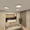 DK6524-BK Накладной светильник THIN, IP40, 50W, 3000K/4000K/6500K, переключатель цветовой температуры на корпусе, черный, полимер