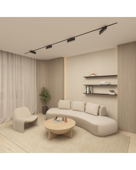 DK6646-BK Поворотный однофазный трековый светильник EDDER со светодиодом L271mm 220V 20W 30° 4000K IP20 черный алюминий-foto4