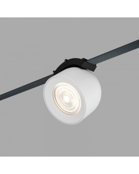 DK5540-WH+BK Поворотный светильник для трека-ремня Belty, серия Spot, со светодиодом, D100*H107мм, 48V DC, 12W, RA90, 38°, 4000K, IP20, белый с черным, алюминий-foto2