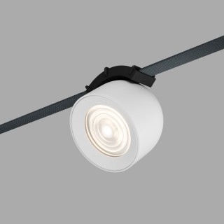 DK5540-WH+BK Поворотный светильник для трека-ремня Belty, серия Spot, со светодиодом, D100*H107мм, 48V DC, 12W, RA90, 38°, 4000K, IP20, белый с черным, алюминий-foto2