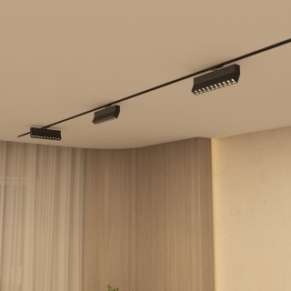 DK6636-BK Поворотный однофазный трековый светильник EDDER со светодиодом L271mm 220V 20W 30° 3000K IP20 черный алюминий-foto5