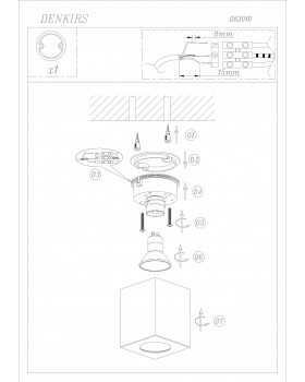 DK3010-CH Светильник накладной IP 20, 50 Вт, GU10, коричневый, алюминий-foto2