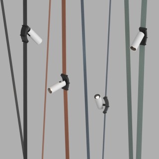 DK5546-BW+BK Поворотный светильник для трека-ремня Belty, серия Spot, со светодиодом, D35*L126.5мм, 48V DC, 7W, RA90, 30°, 4000K, IP20, белый с черным, алюминий-foto4