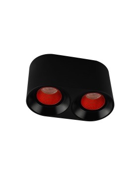 DK3096-BK+RD Светильник накладной IP 20, 10 Вт, GU5.3, LED, черный/красный, пластик