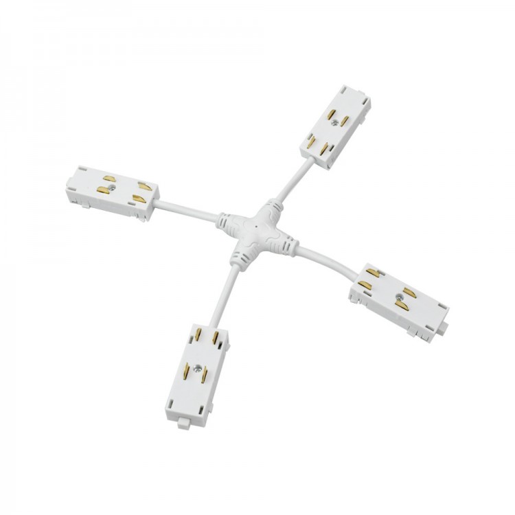 TR2116-WH Гибкий Х-образный, электрический коннектор трека SMART, белый TR2116-WH Гибкий Х-образный, электрический коннектор трека SMART, белый