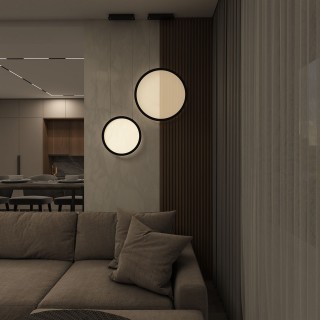 DK6604-BK Подвесной вертикальный светильник Veil со светодиодом H1500 d400 220V 36W 3000-6000K IP20 черный алюминий-foto10