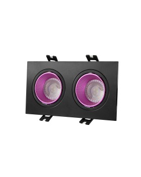 DK3072-BK+PI Встраиваемый светильник, IP 20, 10 Вт, GU5.3, LED, черный/розовый, пластик