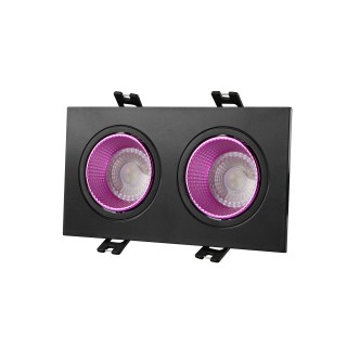 DK3072-BK+PI Встраиваемый светильник, IP 20, 10 Вт, GU5.3, LED, черный/розовый, пластик