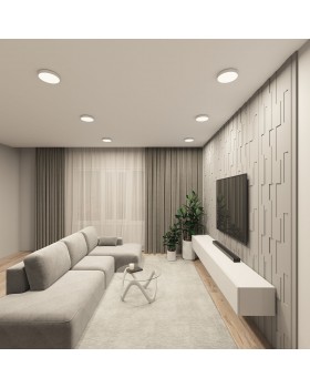 DK2851-WH Накладной светильник TAB 36 Вт, LED LED 3000K/4000K/6500K, IP 20, d212mm, белый, алюминий/акрил-foto5