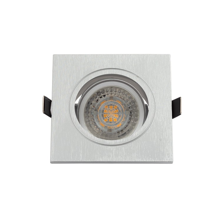 DK3021-CM Встраиваемый светильник, IP 20, 10 Вт, GU5.3, LED, серый, пластик