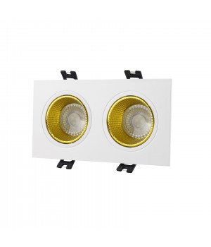 DK3072-WH+YE Встраиваемый светильник, IP 20, 10 Вт, GU5.3, LED, белый/желтый, пластик