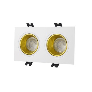 DK3072-WH+YE Встраиваемый светильник, IP 20, 10 Вт, GU5.3, LED, белый/желтый, пластик