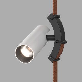 DK5546-BW+BK Поворотный светильник для трека-ремня Belty, серия Spot, со светодиодом, D35*L126.5мм, 48V DC, 7W, RA90, 30°, 4000K, IP20, белый с черным, алюминий-foto2