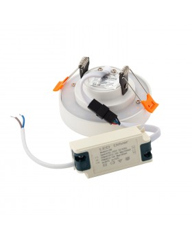 DK4005-WH Встраиваемый светильник, IP 20, 9 Вт, LED 3000, белый, алюминий-foto2
