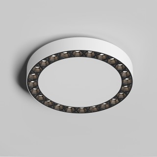 DK2841-WB Накладной светильник DUAL 18+18 Вт, LED 4000K, IP 20, d212mm, белый/черный, алюминий/акрил-foto3