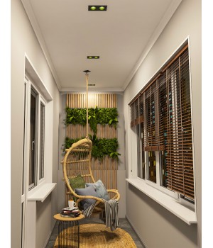 DK3072-BK+GR Встраиваемый светильник, IP 20, 10 Вт, GU5.3, LED, черный/зеленый, пластик-foto2