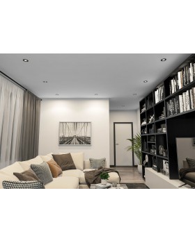 DK3061-BK+CH Встраиваемый светильник, IP 20, 10 Вт, GU5.3, LED, черный/хром, пластик-foto2