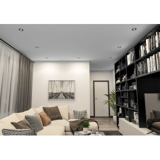 DK3061-BK+CH Встраиваемый светильник, IP 20, 10 Вт, GU5.3, LED, черный/хром, пластик-foto2