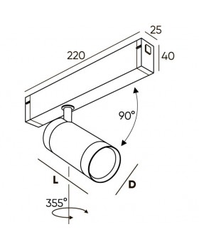 DK8010-BG Акцентный светильник SMART SPOT 9W DIM 3000K-6000K, матовое золото с черным-foto2