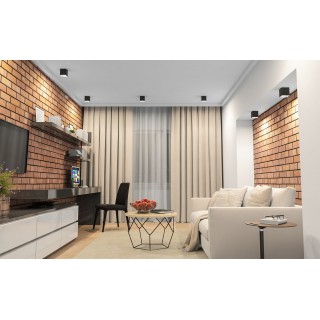 DK3080-BW+BK Светильник накладной IP 20, 10 Вт, GU5.3, LED, черно-белый/черный, пластик-foto2