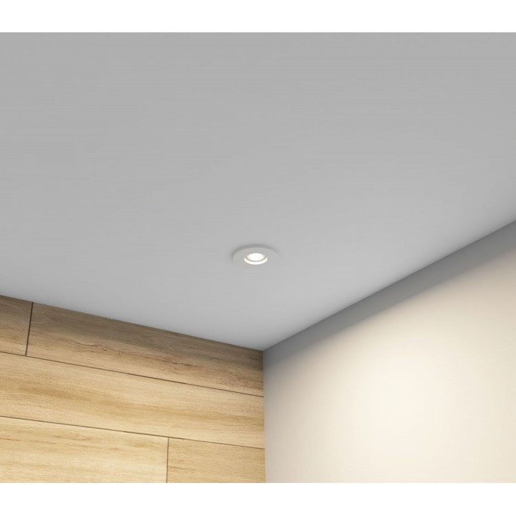 DK2036-WH Встраиваемый светильник влагозащ., IP 44, до 15 Вт, GU10, LED, белый, алюминий