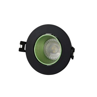 DK3061-BK+GR Встраиваемый светильник, IP 20, 10 Вт, GU5.3, LED, черный/зеленый, пластик