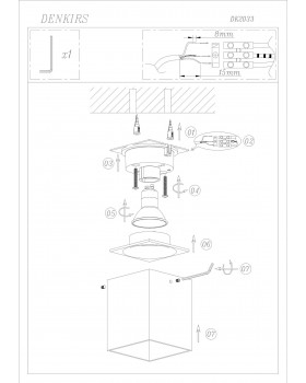 DK2033-WH Светильник накладной IP 20, 50 Вт, GU10, белый, алюминий-foto2