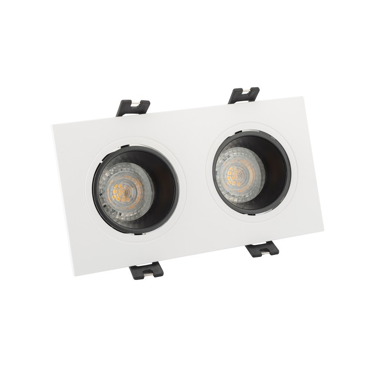 DK3022-WB Встраиваемый светильник, IP 20, 10 Вт, GU5.3, LED, белый/черный, пластик