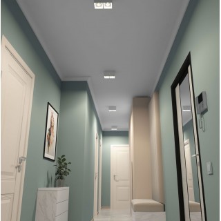 DK3085-WH+CH Светильник накладной IP 20, 10 Вт, GU5.3, LED, белый/хром, пластик-foto2