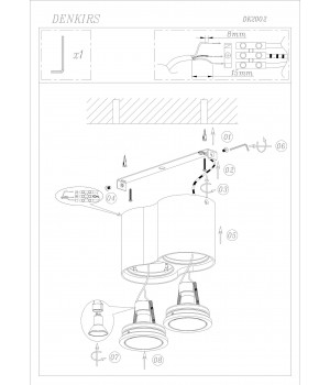 DK2002-WH Светильник накладной IP 20, 50 Вт, GU10, белый, алюминий-foto2